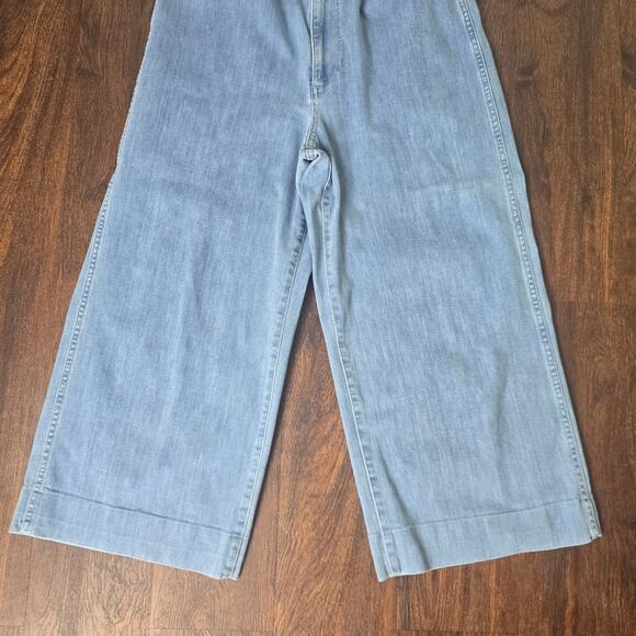 Madewell Emmett Wide-Leg Crop Jeans in Langston Wash - Size 31 - Style # K9147 - Picture 10 of 12